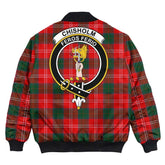 Clan Chisholm Modern Tartan Crest Bomber Jacket FF83 Chisholm Modern Tartan Tartan Bomber Jacket